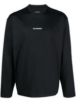 Jil Sander t-shirt à logo imprimé - Noir