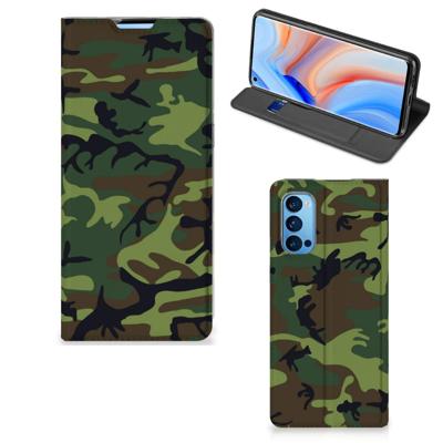 OPPO Reno4 Pro 5G | Hoesje met Magneet | Army Dark