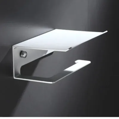 LuxuRoll Aluminium Toiletrolhouder met Telefoonplankje LuxuRoll Aluminium Toiletrolhouder met Telefoonplankje