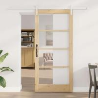 Schuifdeur ORKDAL Bruin 93 x 202 cm Massief grenenhout