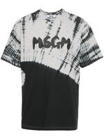 MSGM t-shirt en coton à imprimé tie-dye - Noir