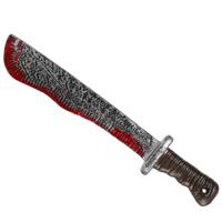 Grote machete/mes - plastic - 43 cm - Halloween/ridders verkleed wapens accessoires - thumbnail