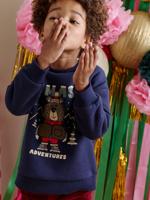 Sweater met kersenprint voor jongens marineblauw