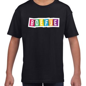 Boefje fun tekst t-shirt zwart kids