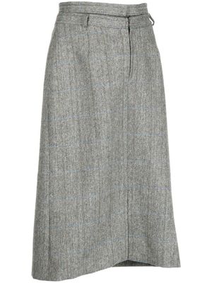 Maison Margiela jupe drapée à design asymétrique - Gris