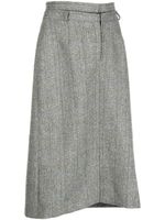 Maison Margiela jupe drapée à design asymétrique - Gris