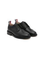 Thom Browne Kids richelieus en cuir grainé - Noir