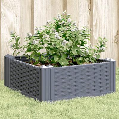 VidaXL Plantenbak met pinnen 42,5x42,5x28,5 cm polypropeen blauwgrijs