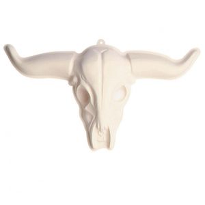 Western thema decoratie 3D pvc schedel stier 75 x 43 cm