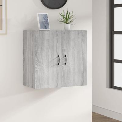 Wandkast 60x31x60 cm bewerkt hout grijs sonoma eikenkleurig