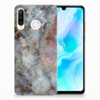 Huawei P30 Lite | TPU | Siliconen hoesje | Marmer Grijs