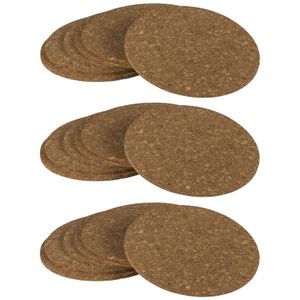 18x Ronde onderzetters van kurk 9 cm   -