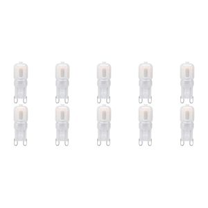 LED Lamp 10 Pack - Velvalux - G9 Fitting - Dimbaar - 3W - Warm Wit 3000K - Melkwit | Vervangt 32W