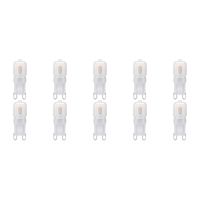 LED Lamp 10 Pack - Velvalux - G9 Fitting - Dimbaar - 3W - Warm Wit 3000K - Melkwit | Vervangt 32W