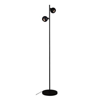 Artdelight Vloerlamp Bolero 2 lichts H 150 cm zwart
