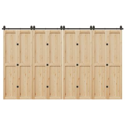 Doos met onderdelen voor schuifdeur 366 cm staal zwart