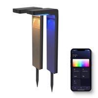 FlinQ Gaia - Smart Solar Tuinlamp - Bewegingssensor - 2-pack - Zwart - thumbnail