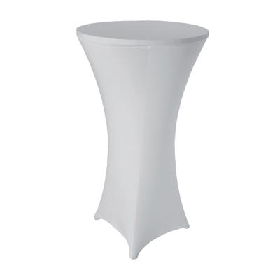 Sunnydays nette afdekhoes voor een statafel - wit - spandex elastiek - Dia 80 cm x H 110 cm