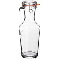 1x Glazen water of sap karaffen 1 L lock eat - Karaffen - thumbnail
