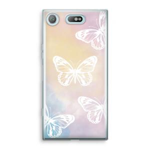 White butterfly: Sony Xperia XZ1 Compact Transparant Hoesje