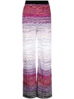 Missoni pantalon en maille à motif zigzag - Violet