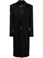 Balmain single-breasted felted wool coat - Noir - thumbnail