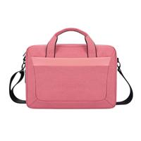 DJ06 Oxford doek waterdichte slijtvaste draagbare uitbreidbaar laptop tas voor 15 4 inch laptops met afneembare schouderriem (roze)