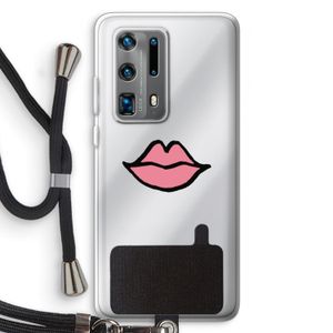 Kusje: Huawei P40 Pro Plus Transparant Hoesje met koord