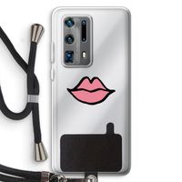 Kusje: Huawei P40 Pro Plus Transparant Hoesje met koord