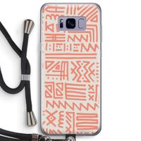 Marrakech Pink: Samsung Galaxy S8 Plus Transparant Hoesje met koord