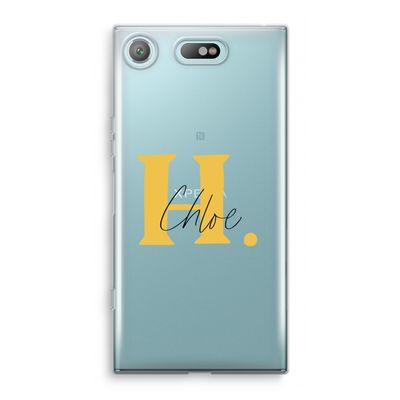 Amber Script: Sony Xperia XZ1 Compact Transparant Hoesje