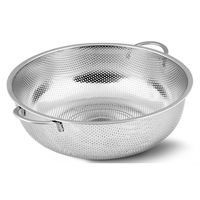 Keuken vergiet/zeef - rvs metaal - zilver - Dia 25,5 cm