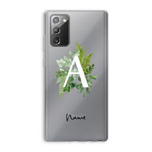 Green Brush: Samsung Galaxy Note 20 / Note 20 5G Transparant Hoesje