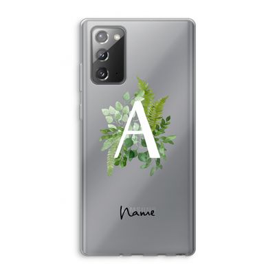 Green Brush: Samsung Galaxy Note 20 / Note 20 5G Transparant Hoesje