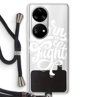 Born to Fight: Huawei P50 Pro Transparant Hoesje met koord