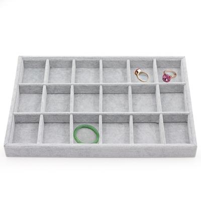 18 grids Flanel armband ring ketting display rack sieraden opberglade