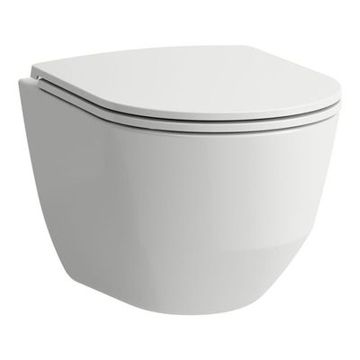Laufen Pro Pack Wandcloset - 36x49x34.5cm - spoelrandloos - diepspoel - slimseat - softclose - glans wit h8669550000001