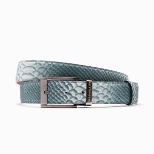 Paulo Bellini Belt Fasano Leather Anaconda Green