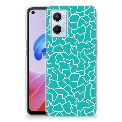 OPPO A96 | OPPO A76 | Hoesje maken | Cracks Blue