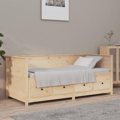 Slaapbank zonder matras 75x190 cm massief grenenhout