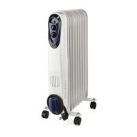 Nedis htoi30wt9 mobiele olieradiator 800 / 1200 / 2000 w 9 vinnen instelbare thermostaat 3 warmte standen omvalpreventie wit