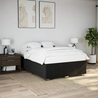 Bedframe zonder matras stof zwart 140x190 cm