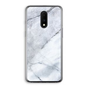 Witte marmer: OnePlus 7 Transparant Hoesje