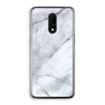 Witte marmer: OnePlus 7 Transparant Hoesje