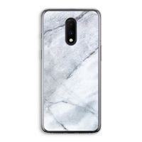 Witte marmer: OnePlus 7 Transparant Hoesje