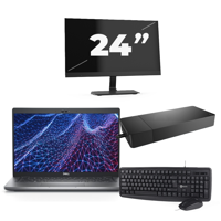 Dell Latitude 5430 - Intel Core i5-12e Generatie - 14 inch - 16GB RAM - 256GB SSD - Windows 11 Home + 1x 24 inch Monitor