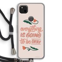Optimistic flower girl: Pixel 4a Transparant Hoesje met koord Optimistic flower girl: Pixel 4a Transparant Hoesje met koord