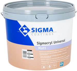 sigma sigmacryl universal matt donkere kleur 1 ltr