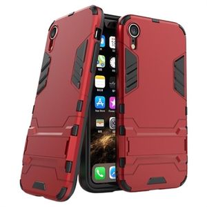 iPhone XR Armor Series Hybride Hoesje met Standaard - Rood