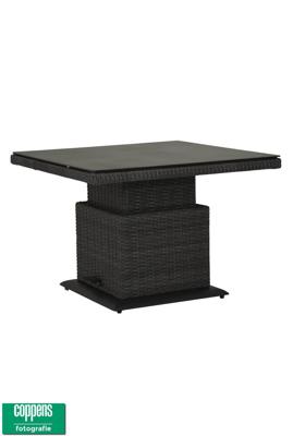 Qopps Sandigo in hoogte verstelbare tuintafel | 90 x 90 | Antraciet | Dining Tafel | Specialist in Tuinmeubelen